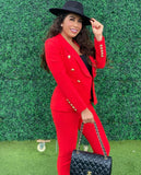 Hot Red Blazer for Women