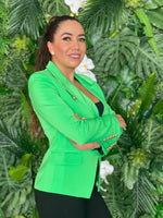 Fluorescent Lime Green Blazer for Women