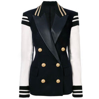 Varsity Blazer for Women Black and White